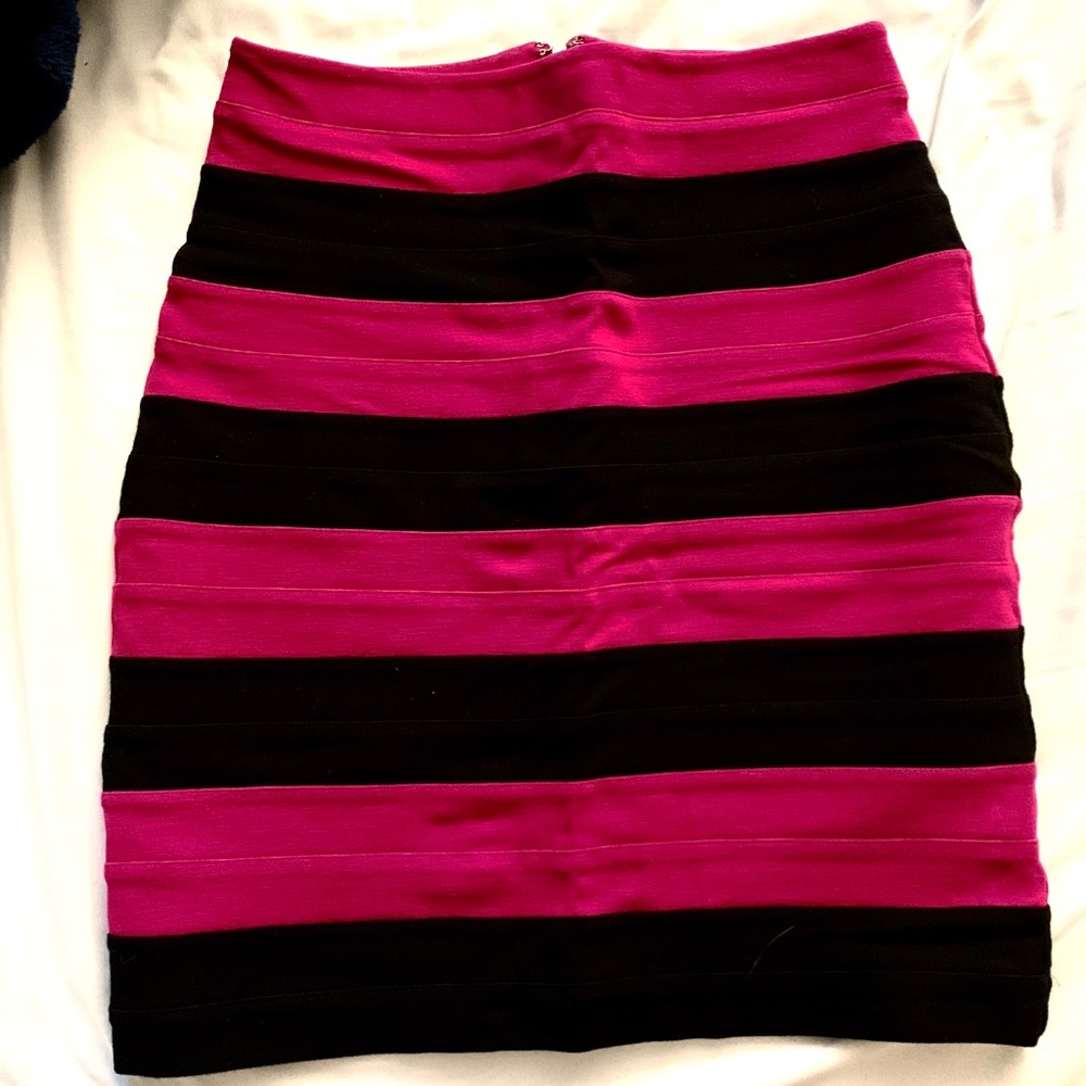 Express Striped Pencil Skirt